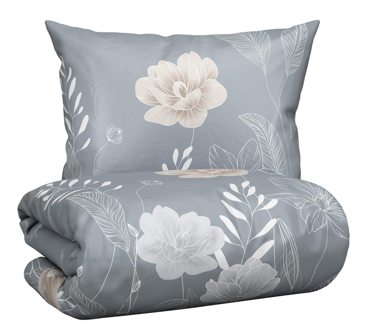 Povlečení Nala XXL, 2x70/90 200/220cm - šedá, Romantický / Rustikální, textil (200/220cm) - Modern Living
