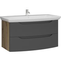 Waschtischkombi C-Line Wbu Eichefarben/Anthrazit B: 90 cm - Eichefarben/Anthrazit, MODERN, Keramik/Holzwerkstoff (90cm) - Stylife