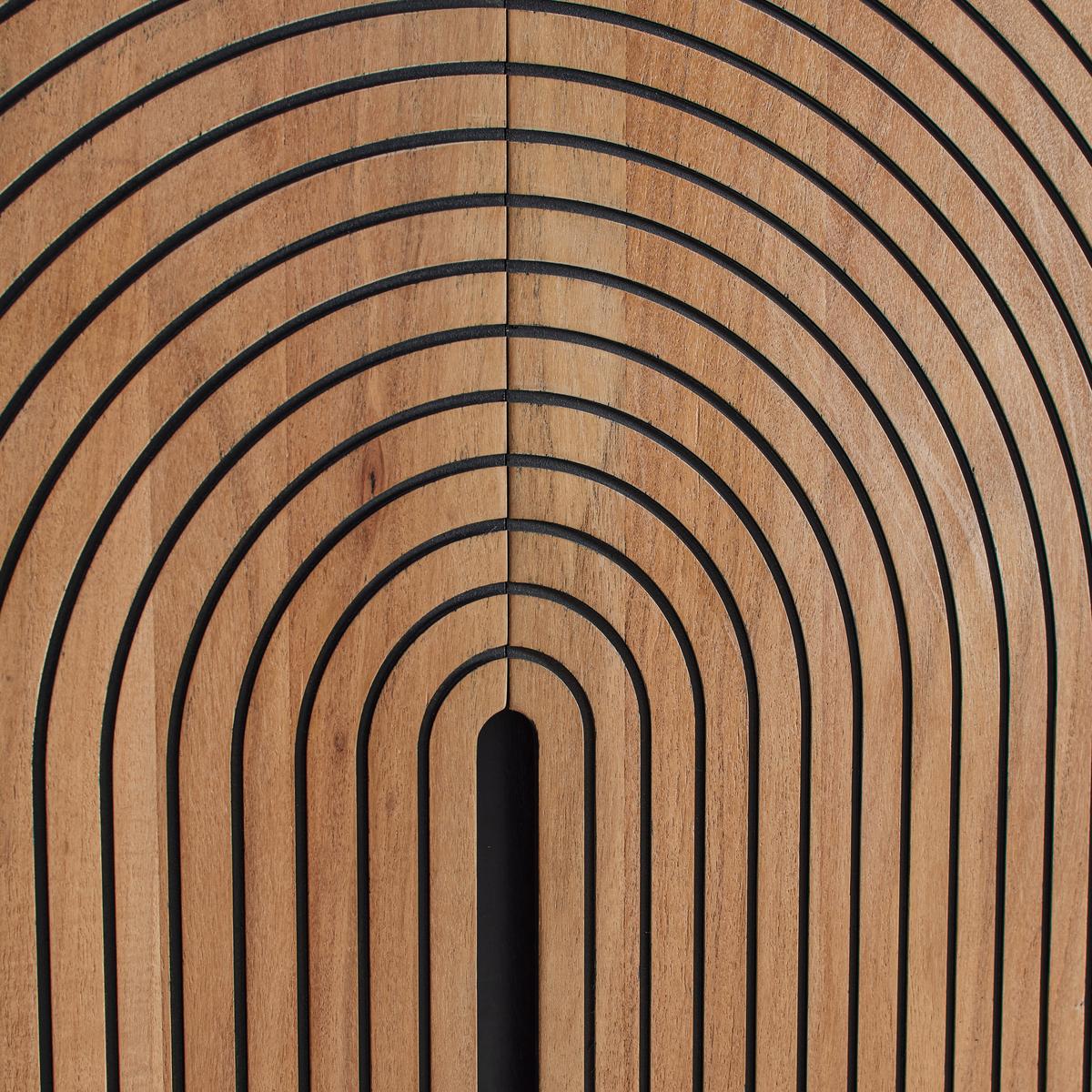 Vysoká komoda z akácie KODA - hnedá/čierna, Modern, kov/drevo (90/180/42cm) - Mömax