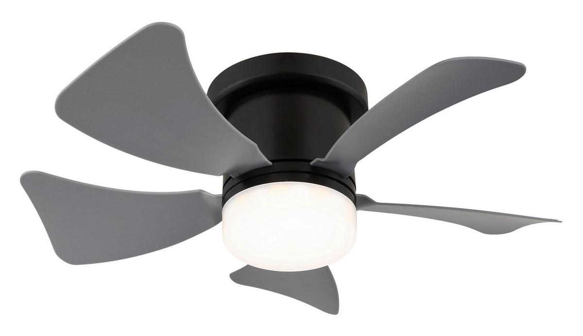 Deckenventilator Pauli - Opal/Schwarz, Basics, Kunststoff/Metall (40,6/13cm) - James Wood