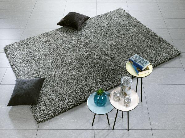 Hochflor Teppich Grau Fantasy Shaggy 240x340 cm - Dunkelgrau/Silberfarben, Basics, Textil (240/340cm) - Novel