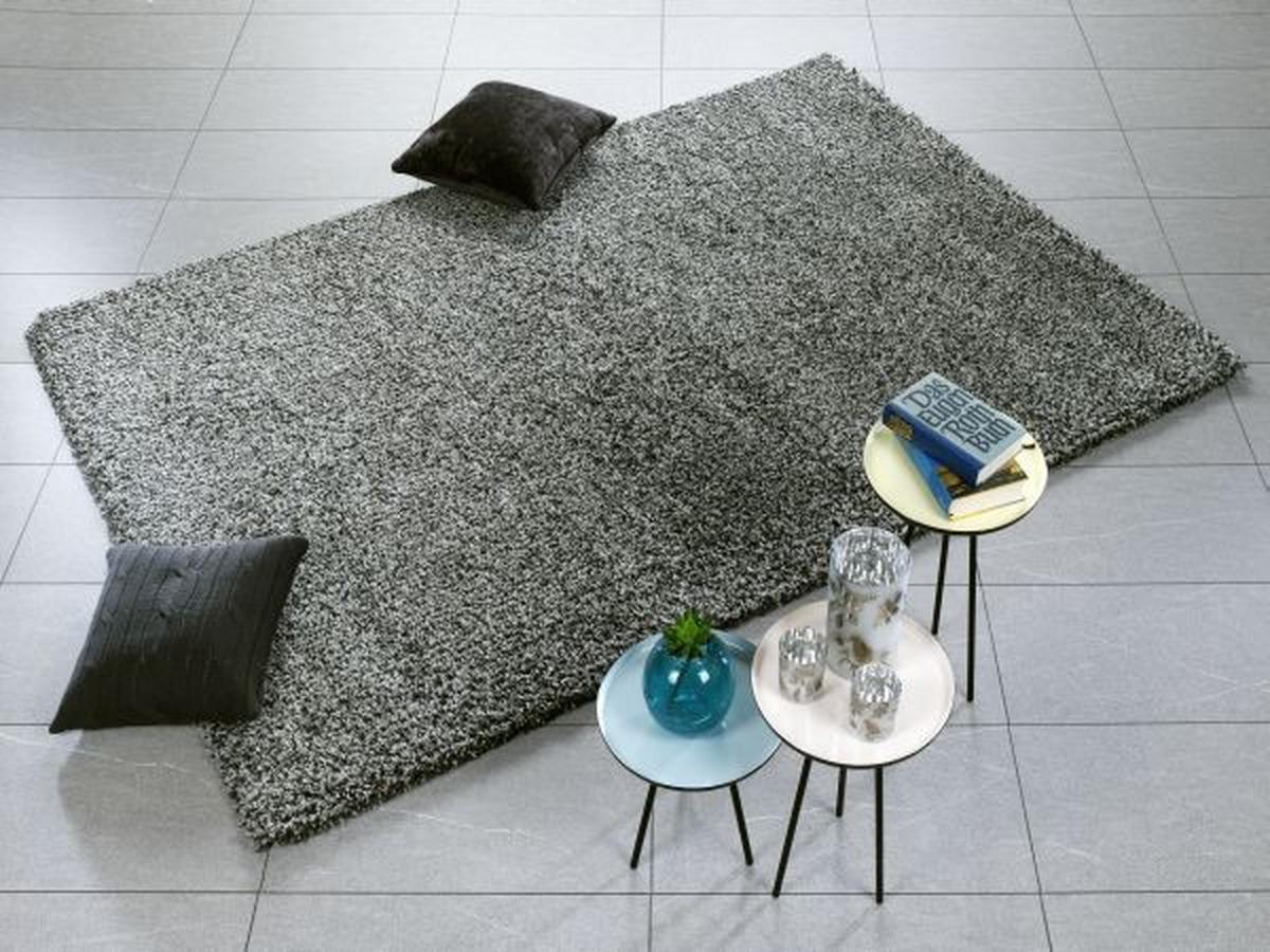 Hochflor Teppich Grau Fantasy Shaggy 240x340 cm - Dunkelgrau/Silberfarben, Basics, Textil (240/340cm) - Novel