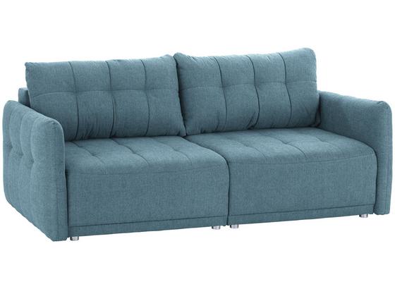 Bigsofa mit Bettkasten, Bettfunktion und Kissen Modena - Türkis/Silberfarben, Natur, Textil (223/92/107cm) - Luca Bessoni Bigsofa mit Bettkasten, Bettfunktion und Kissen Modena - Türkis/Silberfarben, Natur, Textil (223/92/107cm) - Luca Bessoni