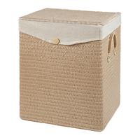 Koš na prádlo DENISE - béžová, Romantický / Rustikální, textil/plast (42/49/33cm) - Mömax