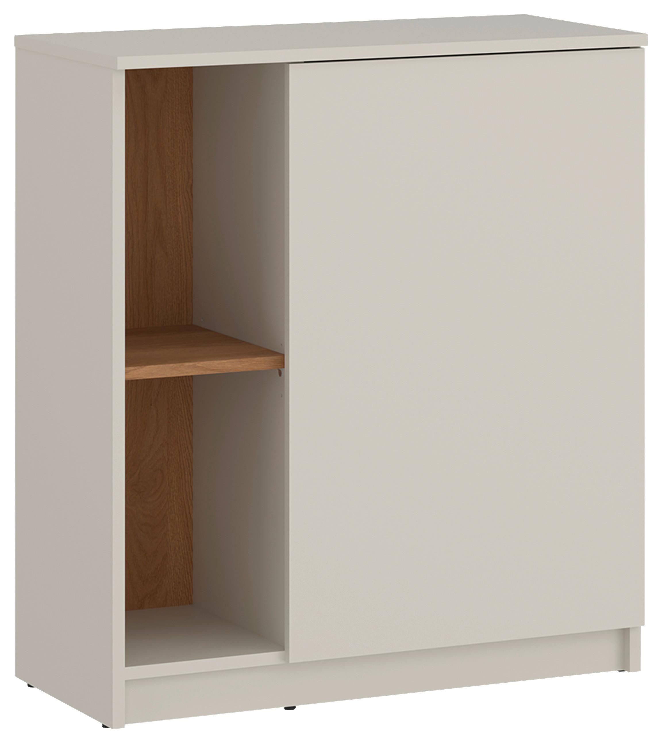 Komoda FANO dekor kašmír/dub - čierna/kašmírová, Modern, kompozitné drevo/plast (72,8/84,8/40cm) - Modern Living