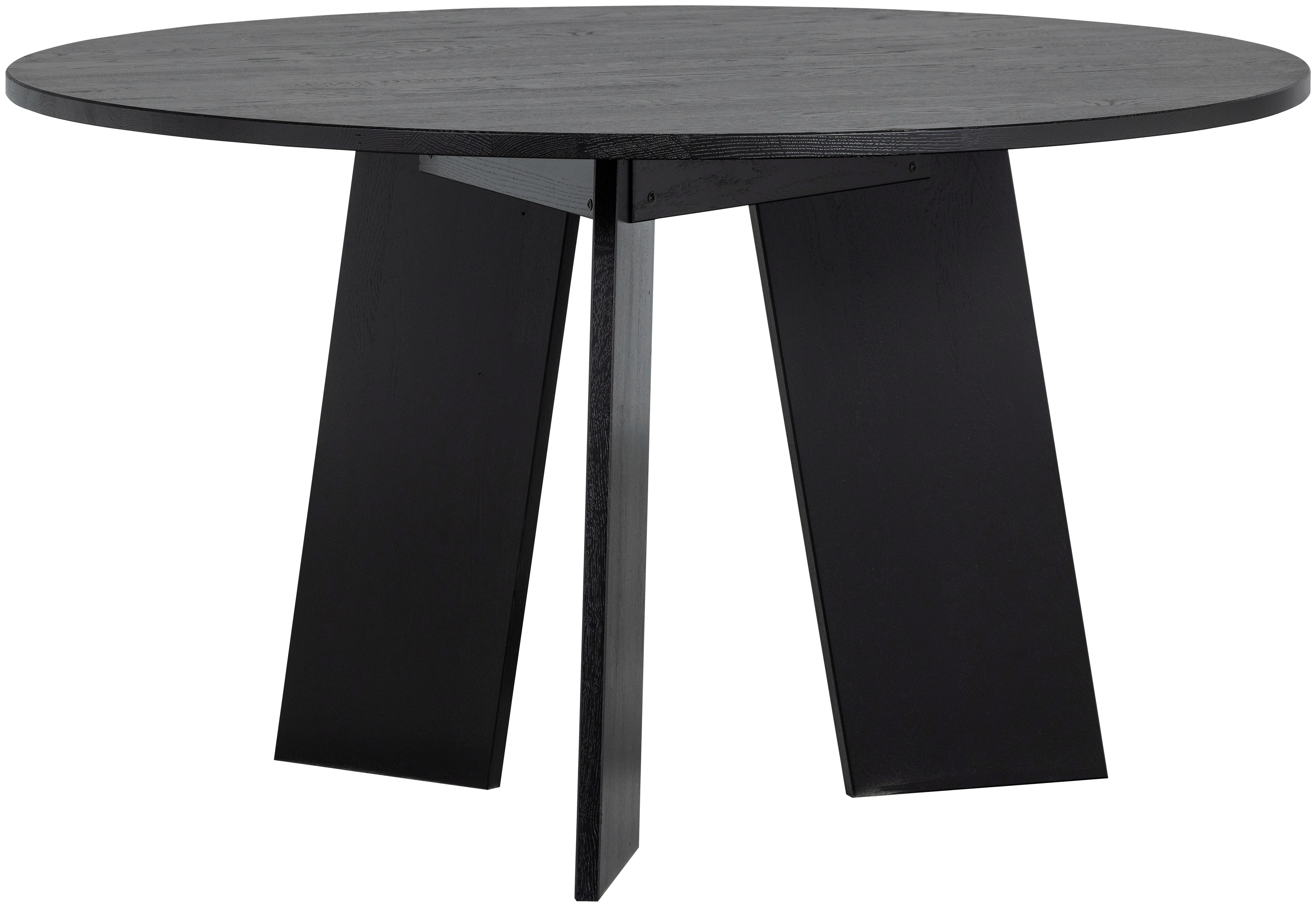 ESSTISCH Fries Schwarz L: 129cm - Schwarz, MODERN, Holz (129/129/75cm) - Livetastic