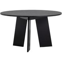 ESSTISCH Fries Schwarz L: 129cm - Schwarz, MODERN, Holz (129/129/75cm) - Livetastic