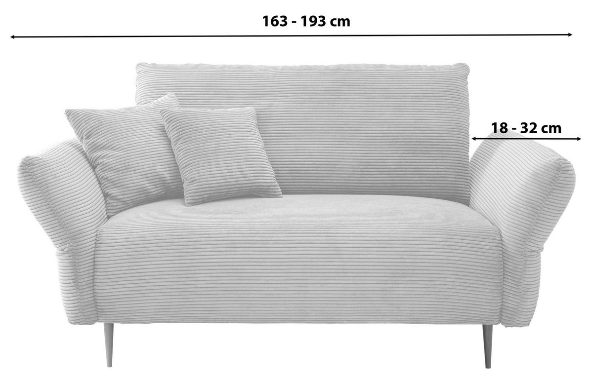 2-Sitzer-Sofa Vanilla Dunkelgrün - Dunkelgrün/Schwarz, Design, Textil (163/97/102cm) - Livetastic