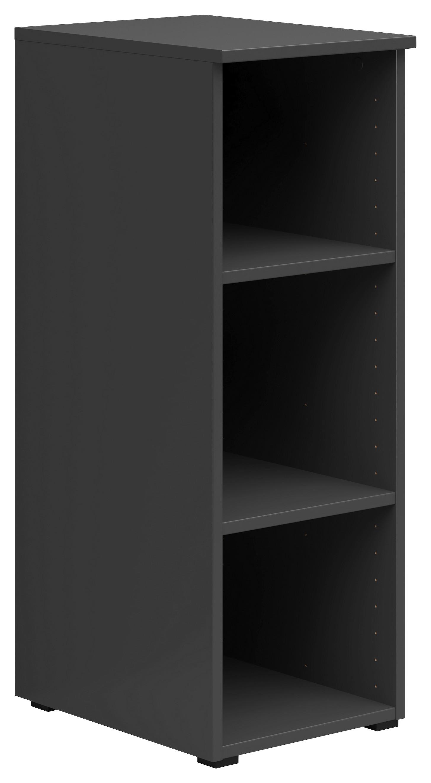 Regál Cabinet š: 30 cm - barvy grafitu/antracitová, Moderní, kompozitní dřevo/plast (30/83/40cm)