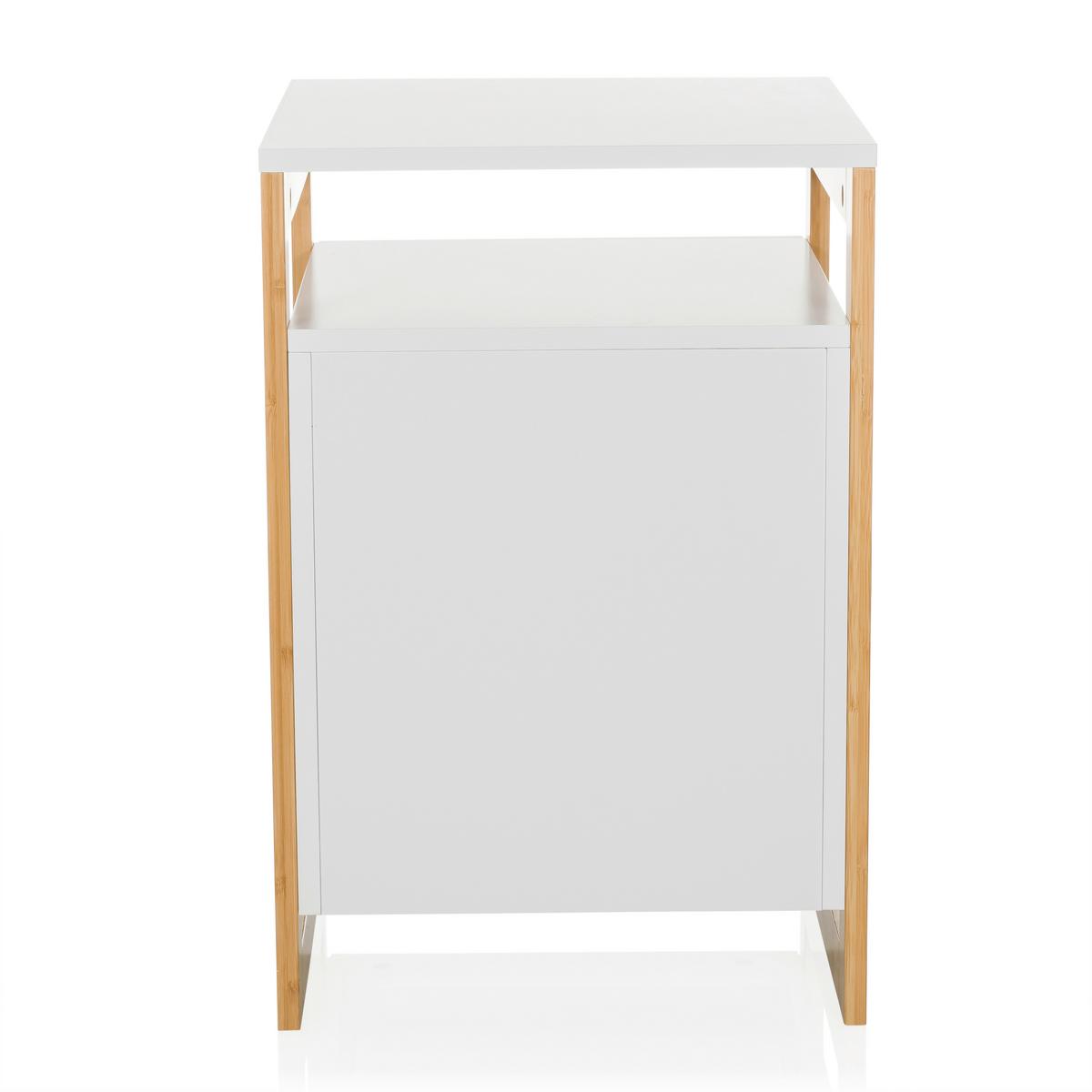 Beistelltisch Tarolo Weiß L: 40cm - Hellbraun/Weiß, MODERN, Holzwerkstoff (40/60/40cm) - MID.YOU