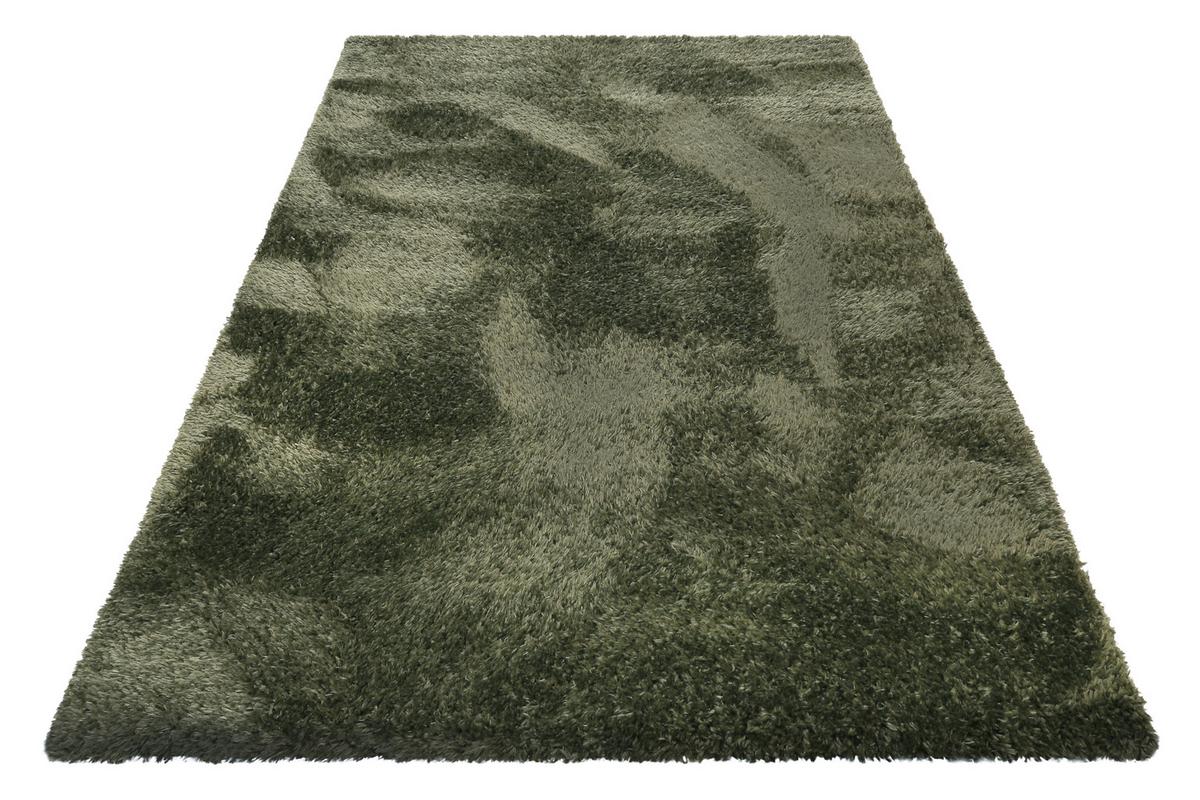 Hochflor Teppich Olivgrün Yogi 200x290 cm - Olivgrün, KONVENTIONELL, Textil (200/290cm) - Esprit