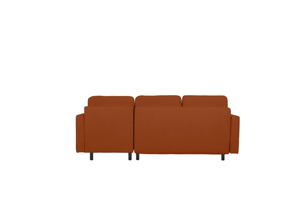 Ecksofa Noret Terracotta S: 223x157 Cm - Buchefarben/Terracotta, Design, Textil (223/157cm) - MID.YOU