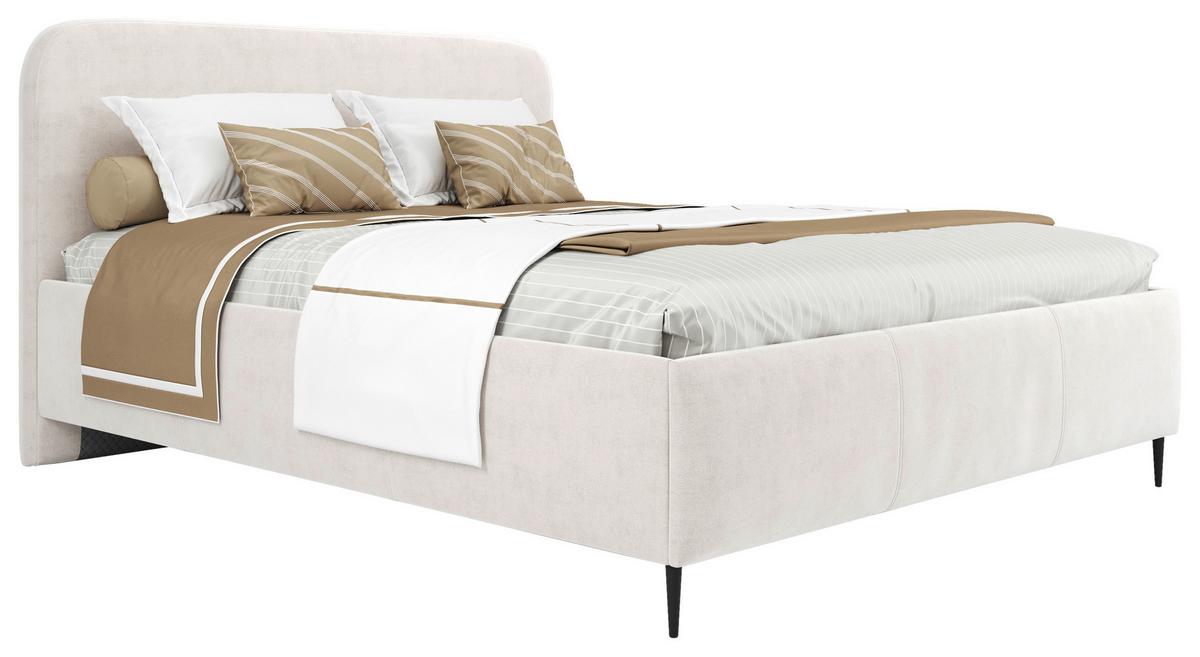 Polsterbett Bendi II - Schwarz/Weiß, MODERN, Holz/Holzwerkstoff (180/200cm) - MID.YOU