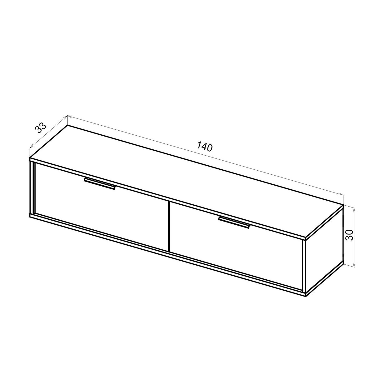 Lowboard Calmo Weiß B: 140 Cm - Weiß, Design, Holzwerkstoff (140/30/33cm) - Livetastic