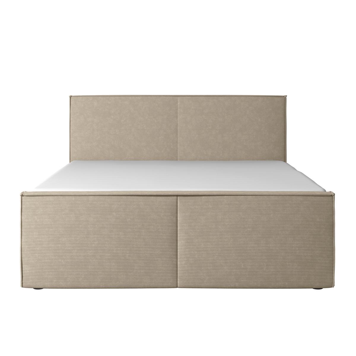 Boxspringbett Mit Bettkasten Algier 180x200 Cm Beige - Beige/Schwarz, MODERN, Karton/Holzwerkstoff (180/200cm) - MID.YOU