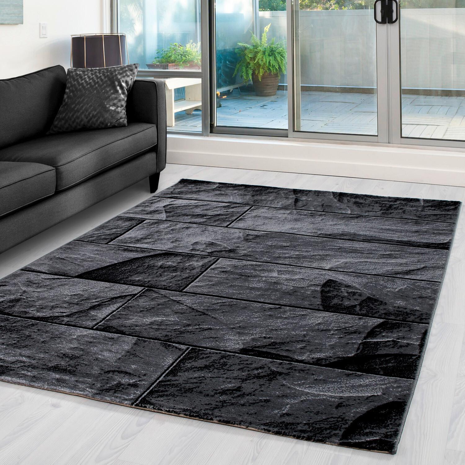 Flachwebteppich Parma - Schwarz, Design, Textil (240/340cm) - Novel