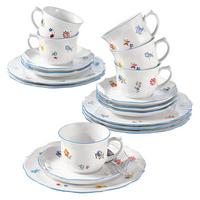Kaffeeservice Sonate Porzellan Für 6 Personen, Geschirr Set - Blau/Multicolor, ROMANTIK / LANDHAUS, Keramik (30/15/15cm) - Seltmann Weiden
