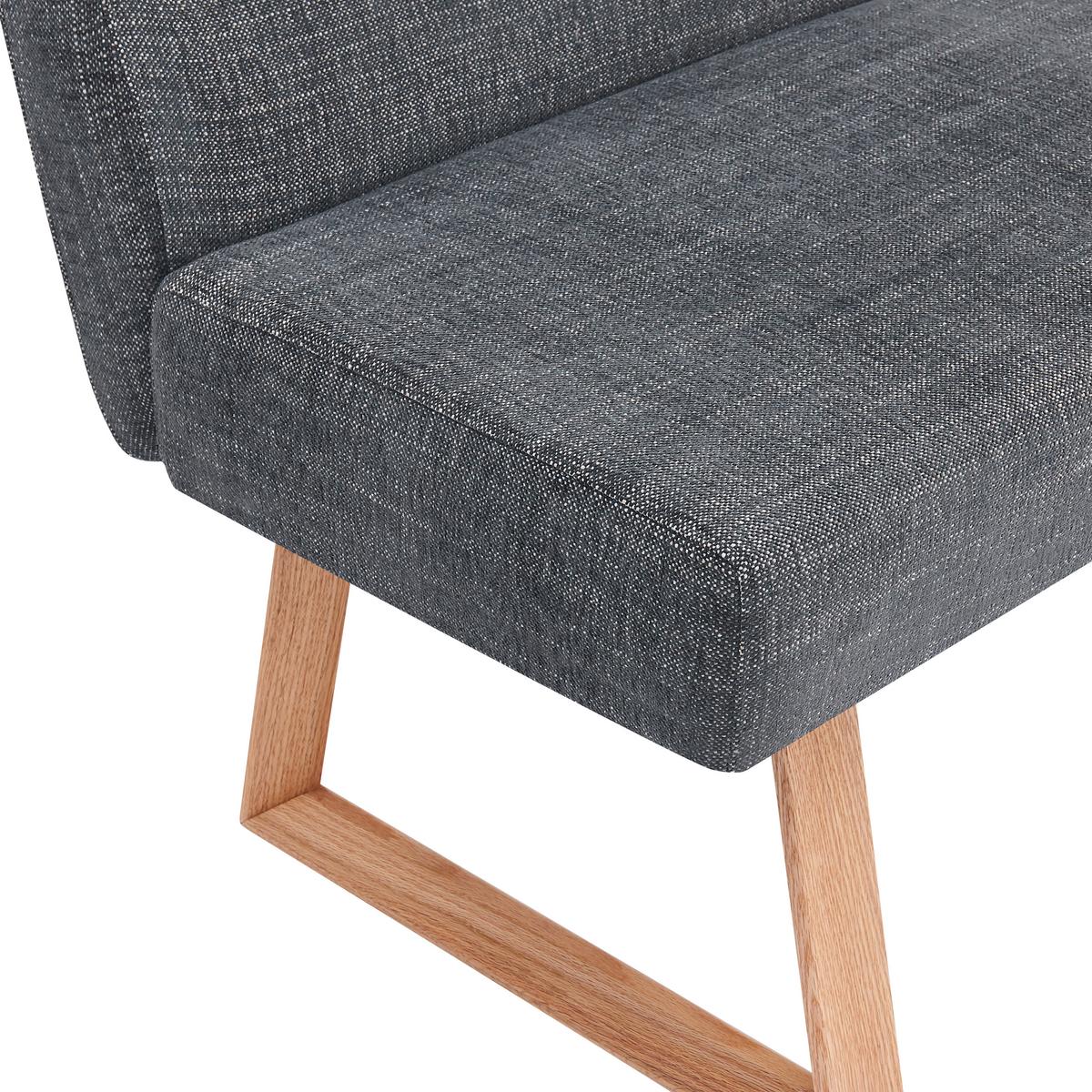 Sitzbank Linnea Eichefarben/D-Grau B: 140 cm - Dunkelgrau/Eichefarben, MODERN, Holz/Textil (140/82/61cm) - Livetastic