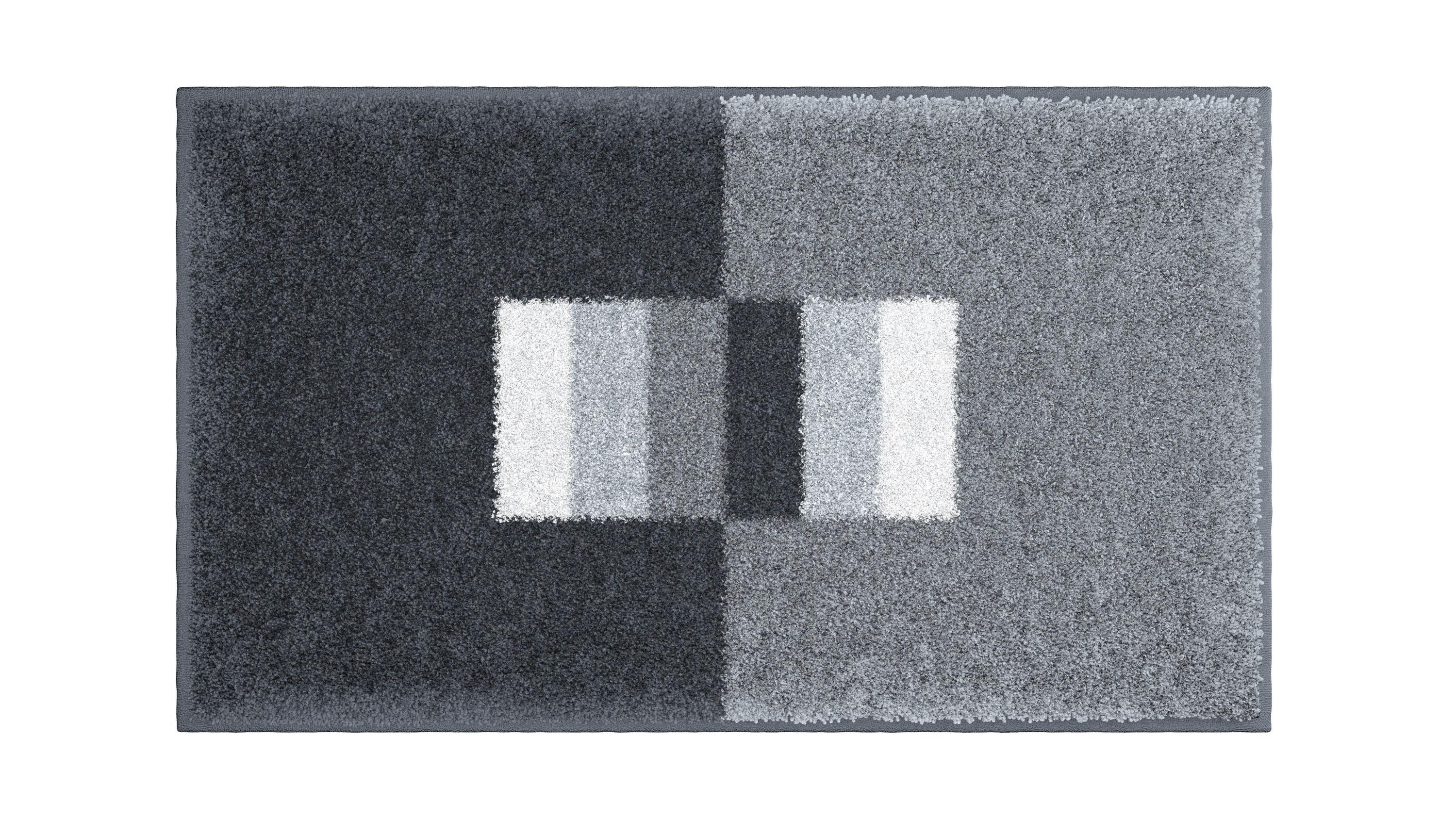 Badematte Flash - Grau, Basics, Textil (65/115cm) - Grund