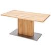 Esstisch Eiche Greta 160x90 cm Eichefarben/Edelstahlfarben - Eichefarben, Design, Holz/Holzwerkstoff (160/90/77cm) - Livetastic
