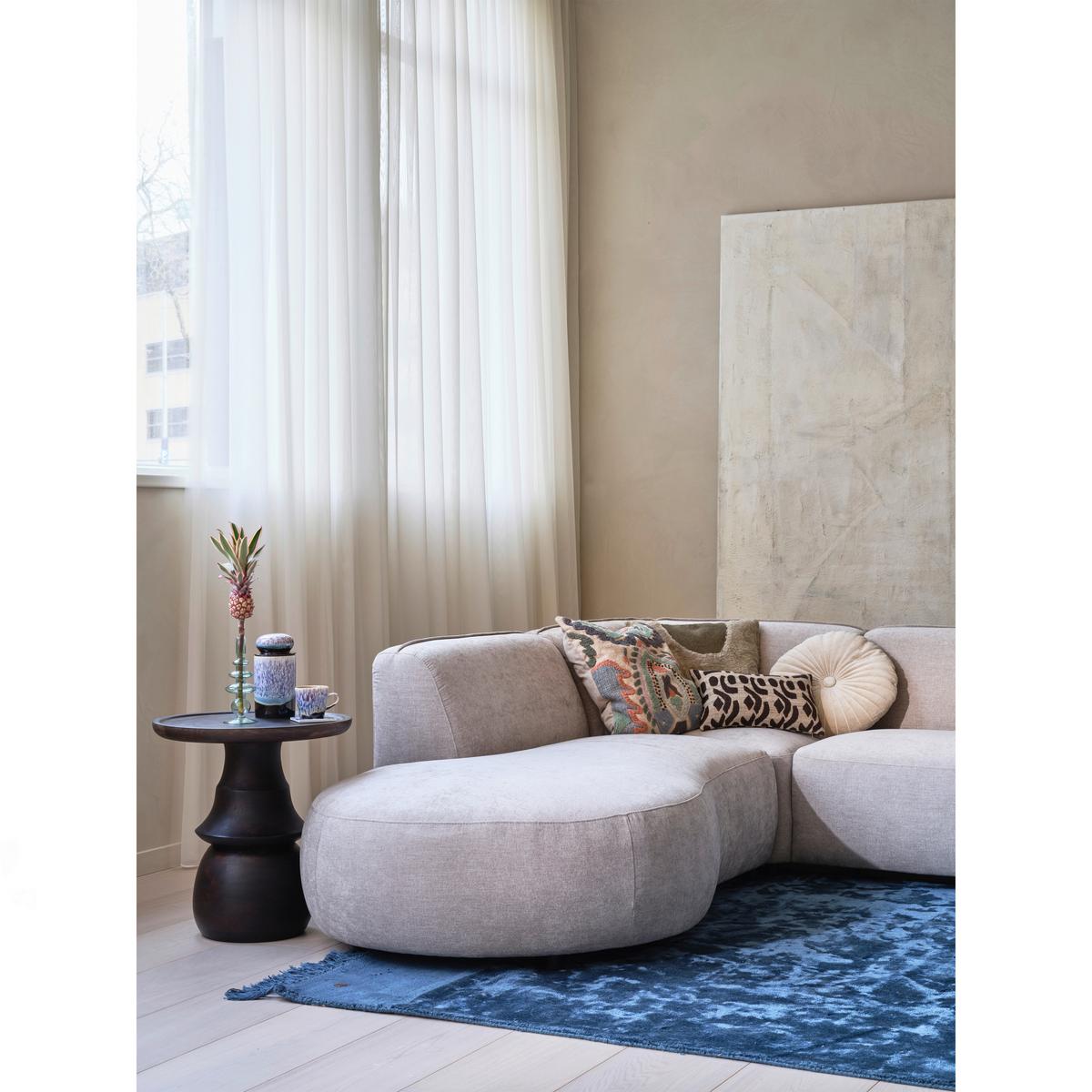 Ecksofa Polly Sandfarben U: 245x353x150cm - Sandfarben/Schwarz, Design, Textil (245/353/150cm) - Livetastic