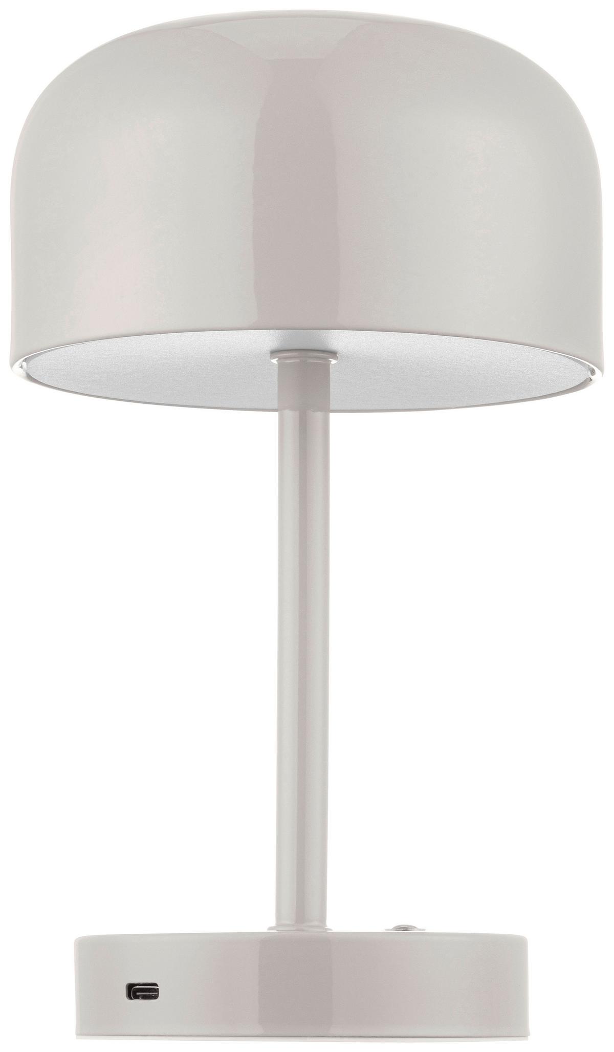 STOLNÍ LAMPA NA BATERIE SOFTI - šedá, Moderní, kov/plast (12,5/10/22,5cm) - Mömax