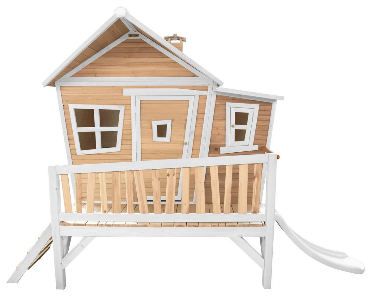 Spielhaus A030.108.91 - Weiß/Braun, KONVENTIONELL, Holz/Kunststoff (123/12,8/152cm) - Ambia Garden