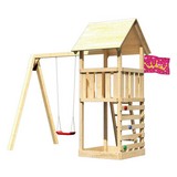 Spielturm Heidi Set M - Naturfarben, Holz (107/291/107cm) - Karibu