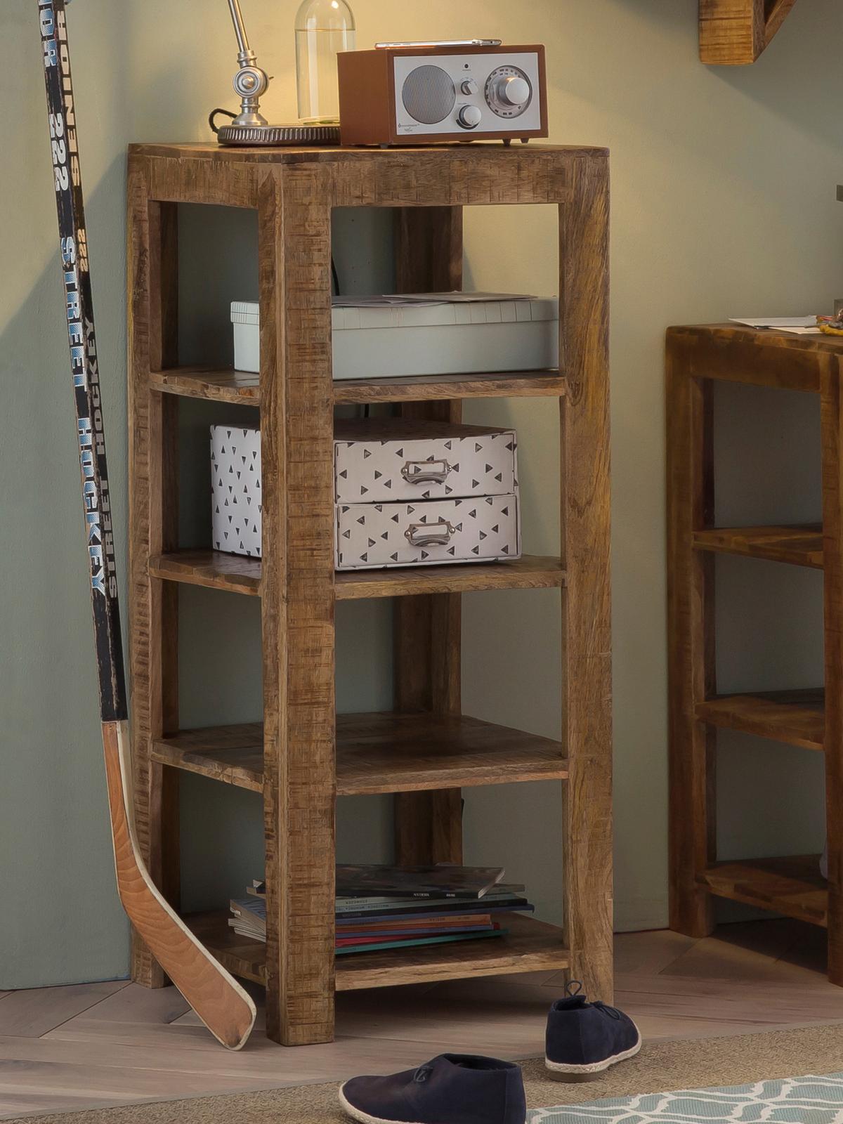 Regal Naturfarben B: 44 cm - Naturfarben, Design, Holz (44/105/44cm) - Livetastic