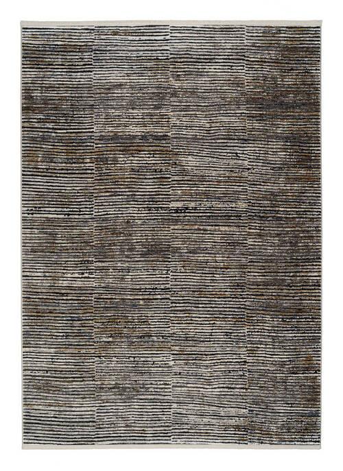Webteppich Schwarz/beige Colorado Stripe 67x130 Cm - Beige/Schwarz, Design, Textil (67/130cm) - Musterring