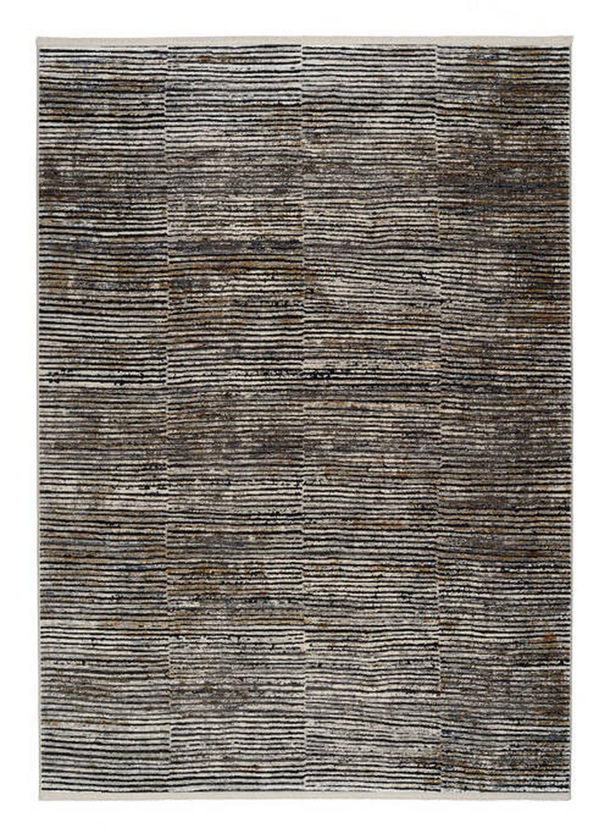 Webteppich Schwarz/beige Colorado Stripe 67x130 Cm - Beige/Schwarz, Design, Textil (67/130cm) - Musterring
