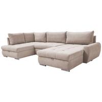 Ecksofa Canion - Chromfarben/Beige, Design, Textil (173/322/174cm) - Livetastic