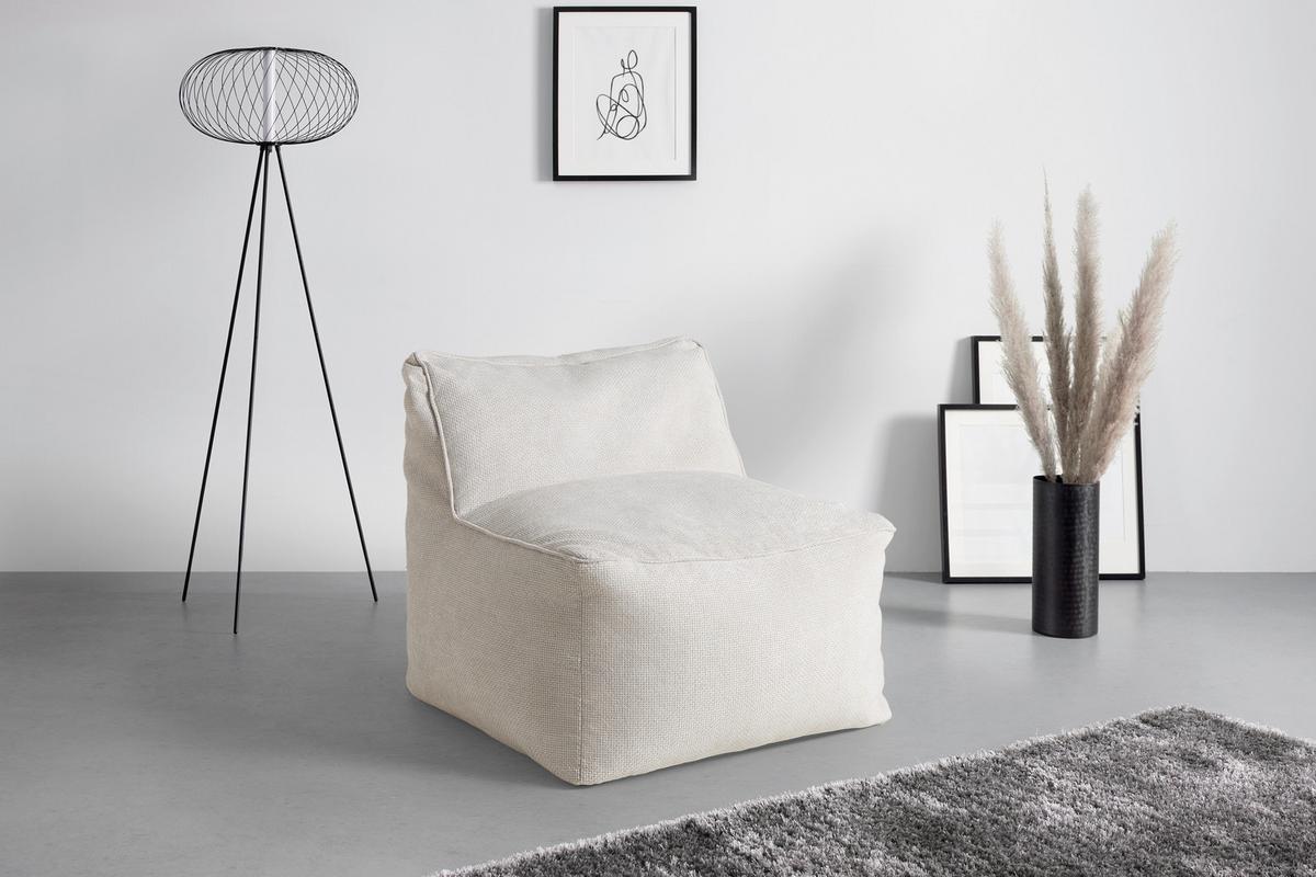 Sedací vak CAROLINE, béžový velúr, max. 90 kg - béžová, Modern, textil (90/80/100cm) - Mömax