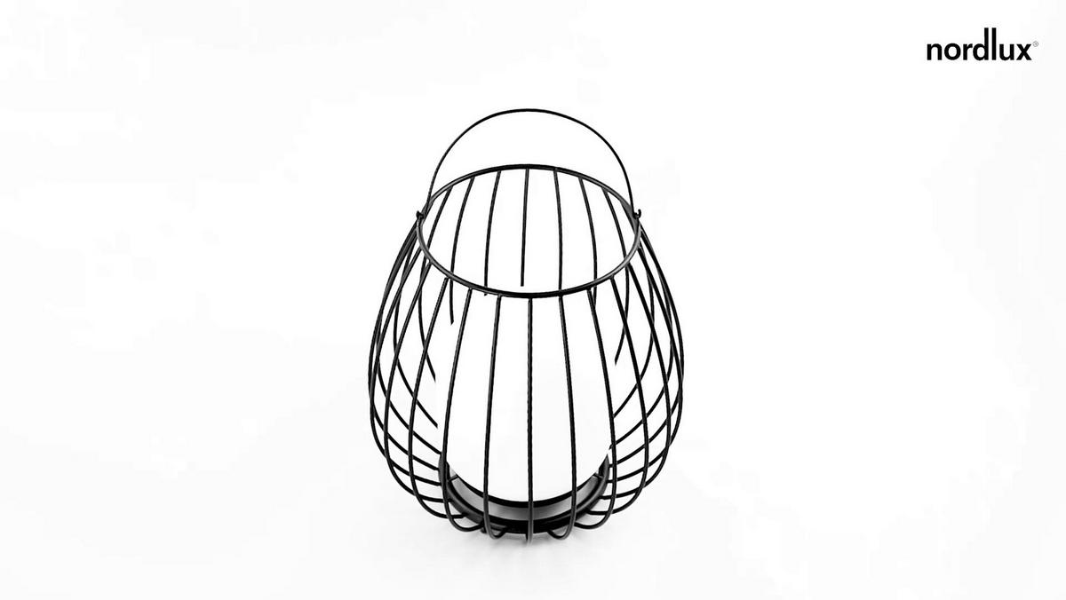 Akku-Tischleuchte Jim Schwarz B: 28 cm - Schwarz/Weiß, Design, Kunststoff/Metall (28/30cm) - Nordlux