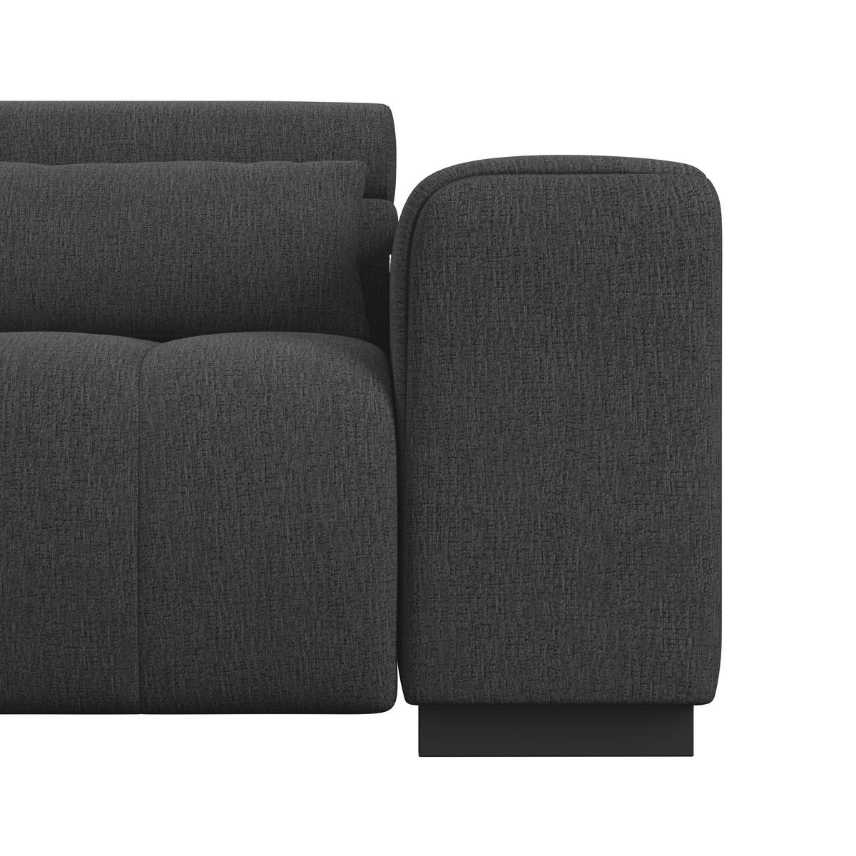 Ecksofa Matera Schwarz/Weiß S: 226x311cm - Schwarz/Graphitfarben, Trend, Textil (226/311cm)