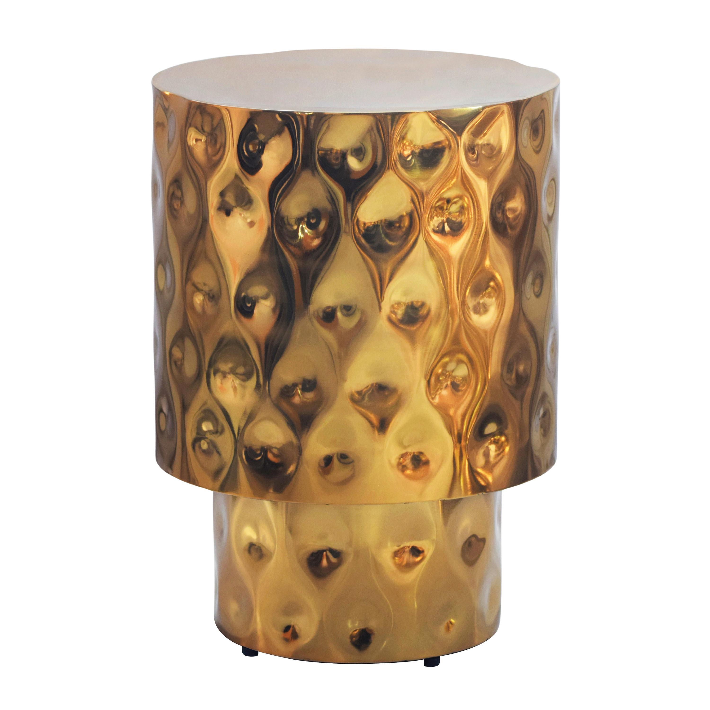PRÍRUČNÝ STOLÍK WL7.543 - zlatá, Design, kov (36/36/50cm) - Livetastic