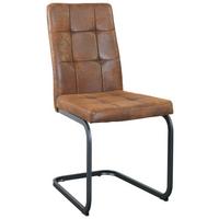 Esszimmerstuhl Radal Braun - Schwarz/Braun, MODERN, Textil/Metall (43/92/56cm) - MID.YOU