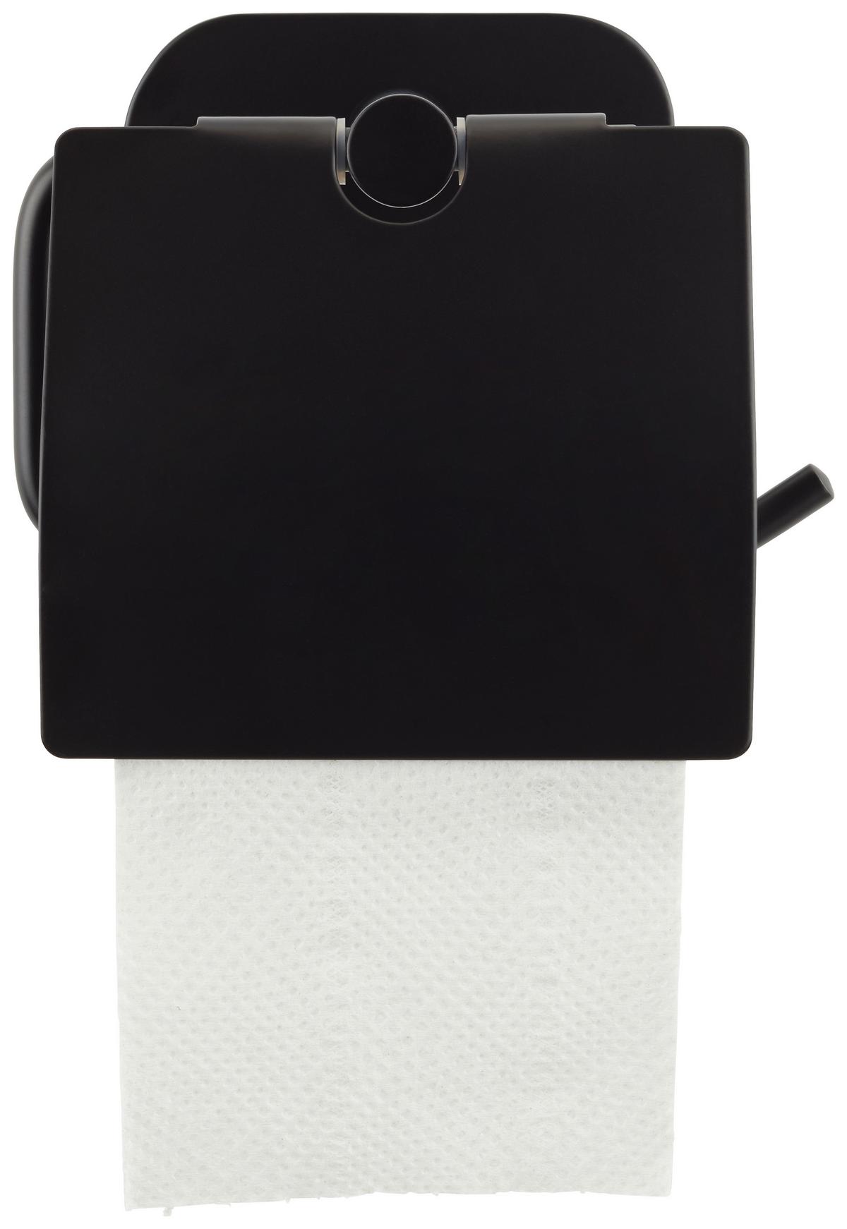 DRŽIAK NA TOALETNÝ PAPIER TURBO-LOC -SB- - čierna, Modern, kov (14/12,5/7cm) - Mömax