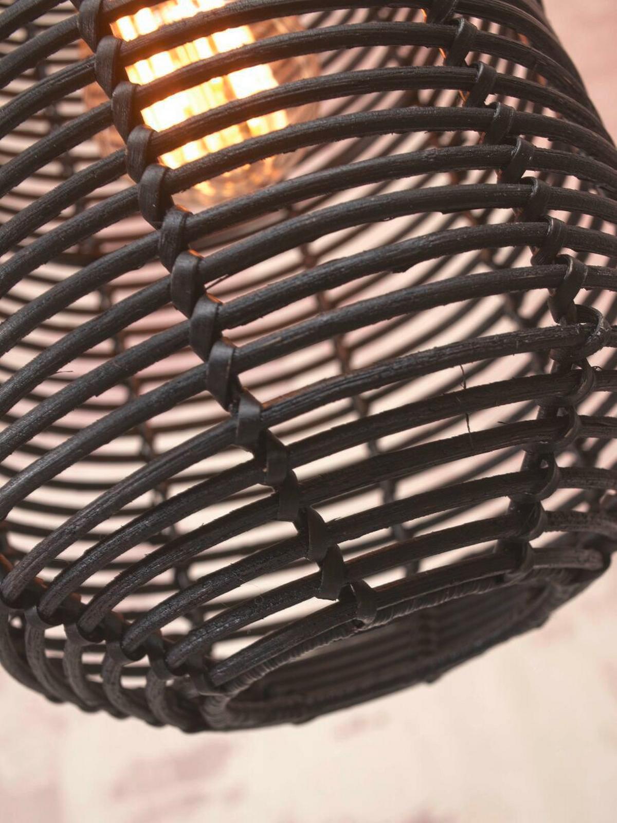 Hängeleuchte Tanami/h35/b - Schwarz, Trend, Holz (18/18/35cm) - Good & Mojo