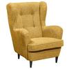 Ohrensessel Oskar Webstoff Safran - Gelb/Schwarz, Basics, Holzwerkstoff/Textil (78/102/98cm) - MID.YOU