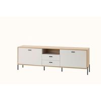 Lowboard Fredericia Eichefarben Kaschmir B: 196 cm - Kaschmir/Eichefarben, Design, Holzwerkstoff (196/65/40cm) - MID.YOU