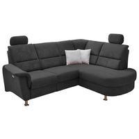 Ecksofa Parole Schwarz S: 231/184 Cm - Chromfarben/Schwarz, KONVENTIONELL, Textil (231/184cm) - Livetastic