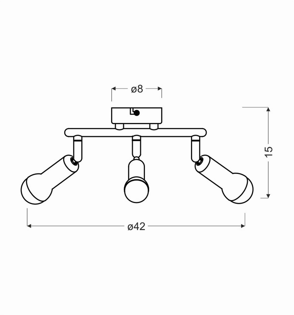 Deckenleuchte 98-63304 - Basics, Metall (42/42/15cm)