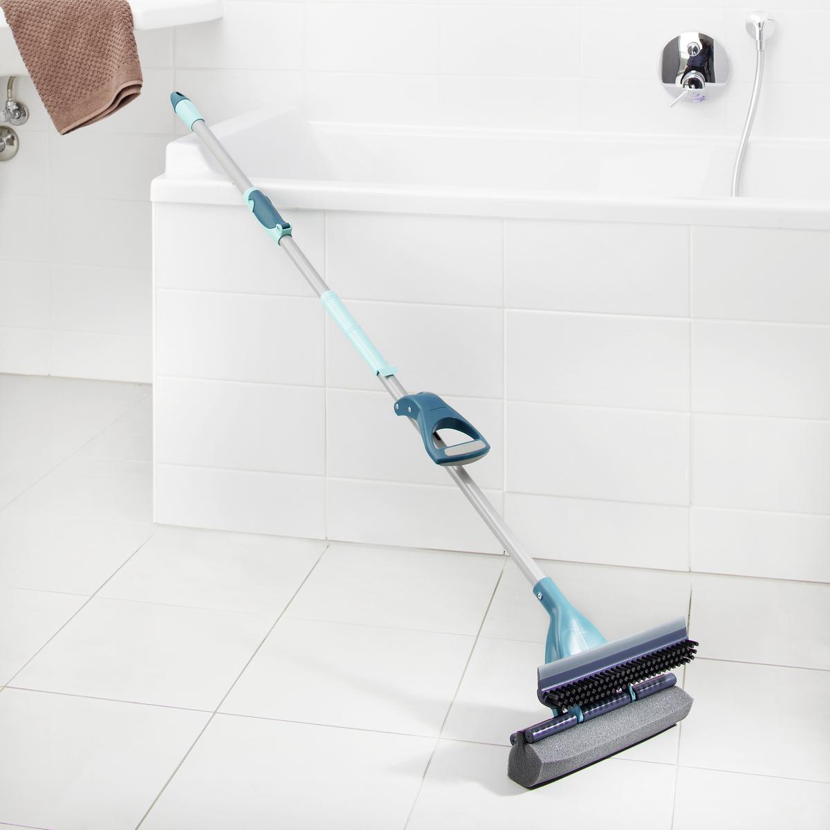 Teleskopstiel Click-Systeme, L: 80-135 cm - Türkis/Grau, Basics, Kunststoff/Metall (80-135cm) - Leifheit