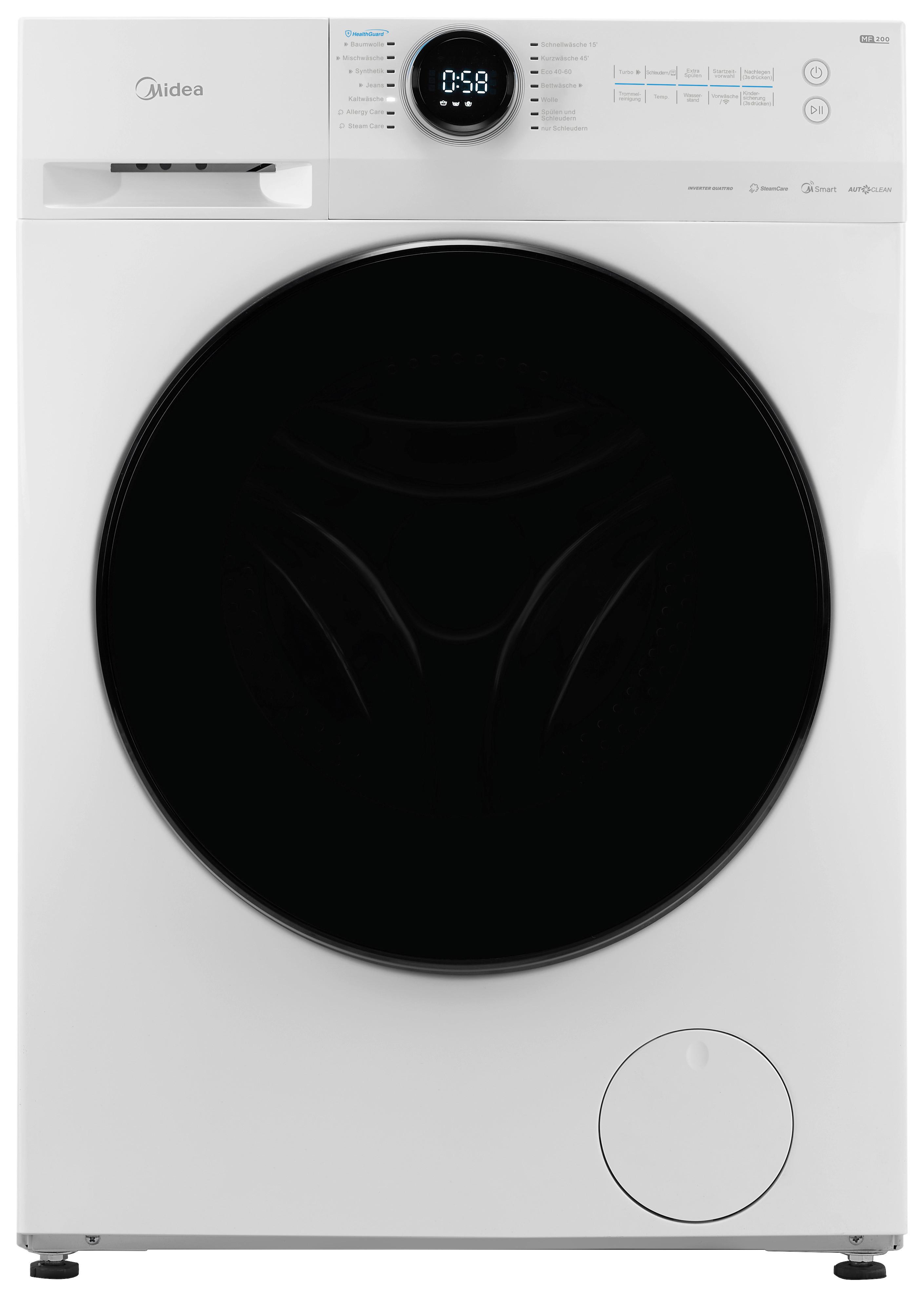 Waschmaschine Mf200W80wb-14as 8 Kg 1400 U/Min Aquastop - Weiß, Basics (59,5/85/47,5cm) - Midea