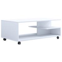 Couchtisch Stango Weiß L: 100 cm - Weiß, Design, Holzwerkstoff/Kunststoff (100/50/40cm) - MID.YOU