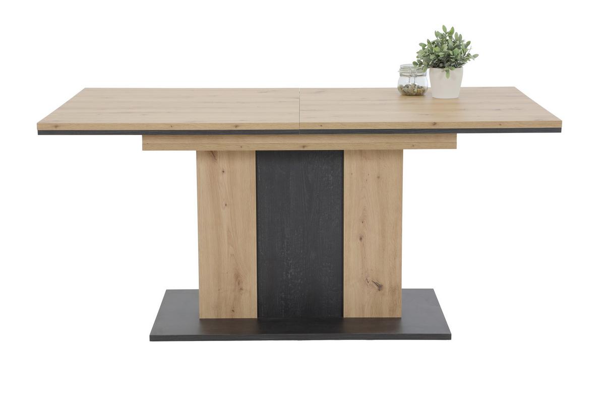 Tischgruppe Atlanta I G - Schlammfarben/Eiche Artisan, MODERN, Holzwerkstoff/Textil (160 - 210/75/90cm) - MID.YOU