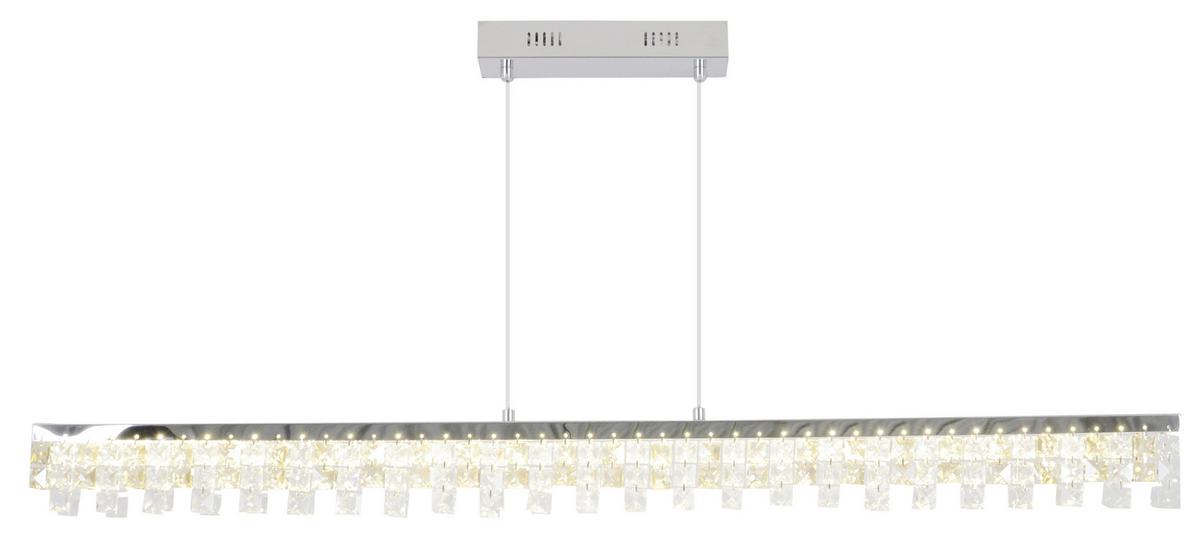 Led-hängeleuchte Diamonds 7049742 Diamonds - Chromfarben, Design, Glas/Metall (80/8/120cm) - Näve