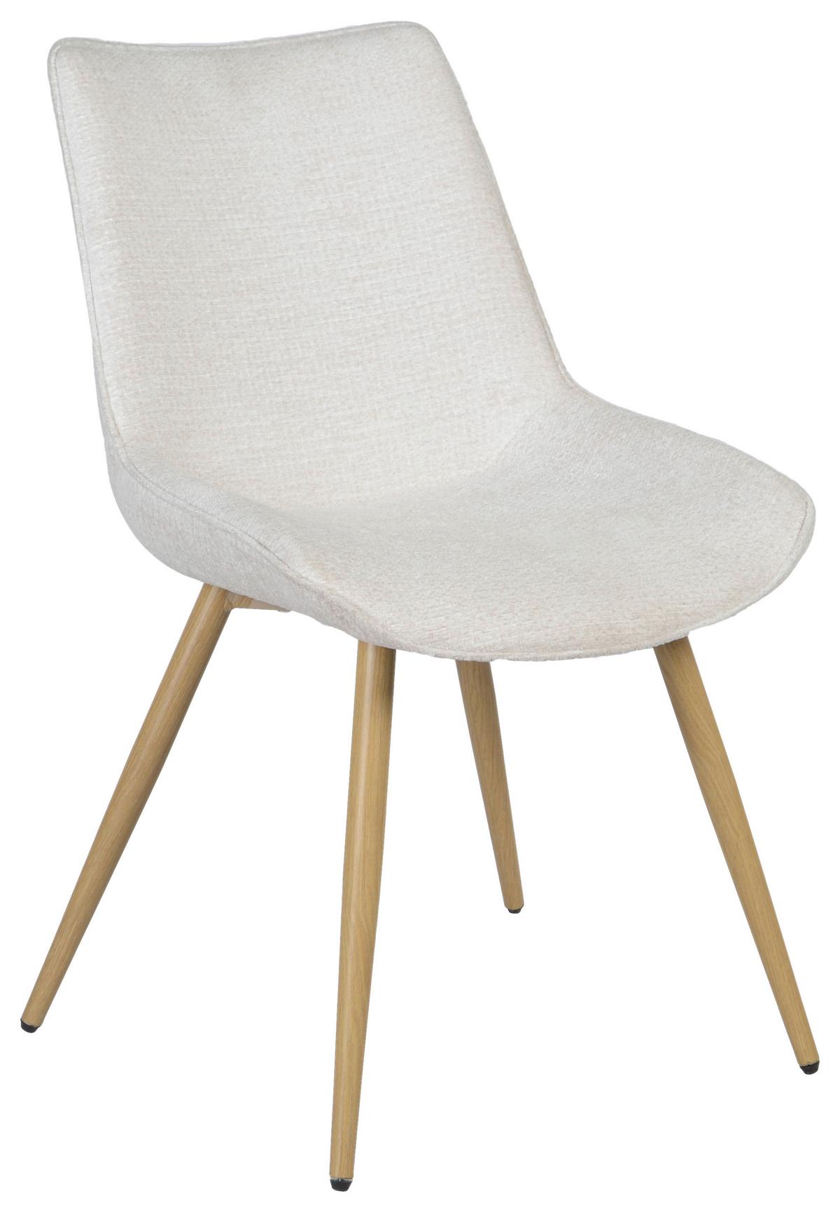 Židle LOU béžová - barvy dubu/béžová, Moderní, kov/dřevo (52/84/60cm) - Mömax