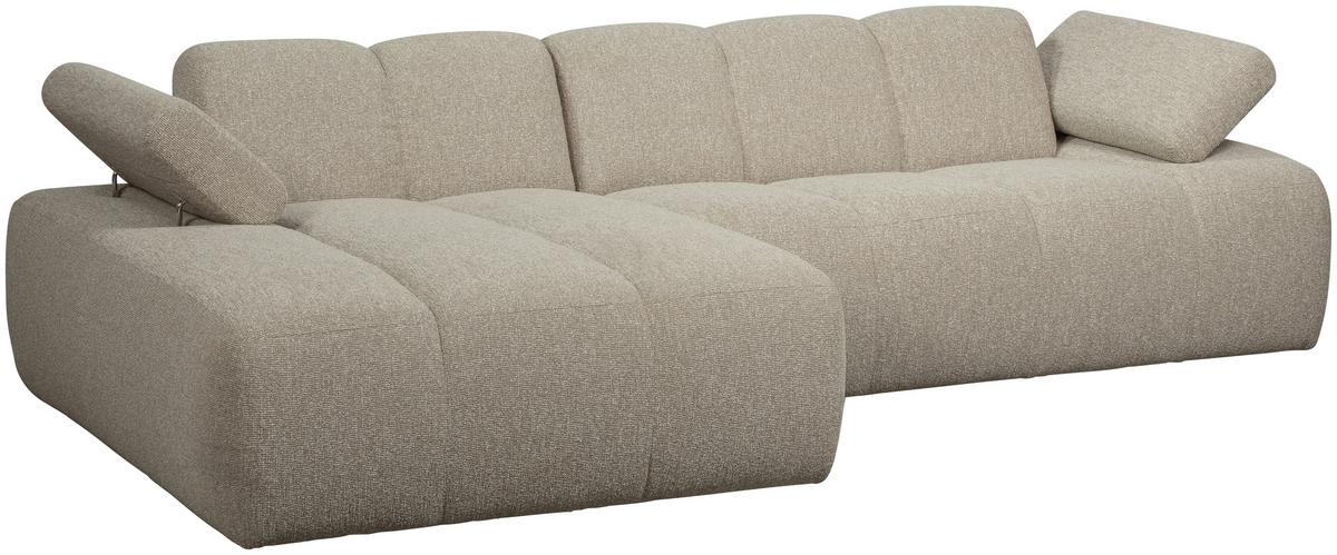 Ecksofa Mojo Beige S: 160x284 Cm - Beige/Schwarz, Design, Textil (160/284cm) - Livetastic